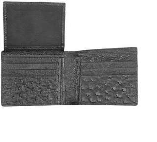 Mens Genuine Ostrich Leather Wallet Trifold OSSW501E  