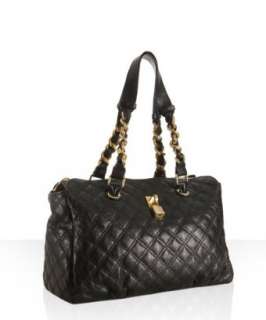 style #311822301 black quilted leather Anabela chain shoulder bag