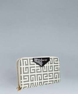 Givenchy cream logo PVC zip continental wallet  