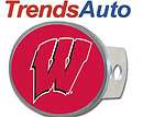 Pilot 2 inch College Trailer Hitch Cover   Wisconsin Badgers NCAA Logo