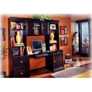 Carlyle Almost Black Hardwood Computer Wall Carlyle Almost Black 