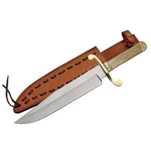   Classic Brass Handle Bowie Knife with sheath