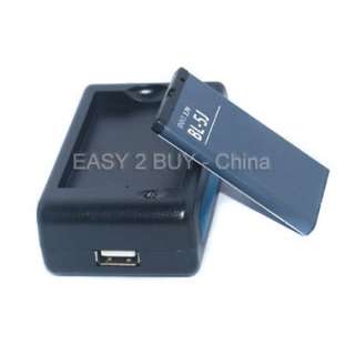 Battery BL 5J + US Plug Charger for NOKIA 5800 N900 X6  