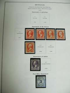 US Stamps Early Officials Collection Catalogue $6,400  