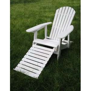   Folding Adirondack Chair with Pull out Footrest Patio, Lawn & Garden