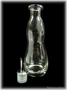 New Wavy Glass Olive Oil Vinegar Bottle Drizzler Cruet  