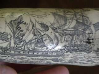 SCRIMSHAW RESIN REPLICA TOOTH CONSTITUTION CAPTURING THE GUERRIERE