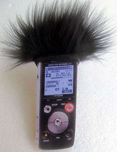 Black Fur Windscreen For The Olympus LS 7 Recorder  