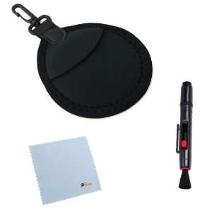  Lens Filter Pocket Bag with Clip, Holds 2pc Filters + Cleaning Lens 