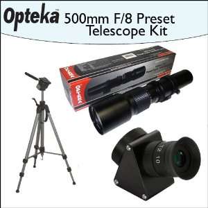  500mm f/8 High Definition Preset Telephoto Lens + Lens Converter 
