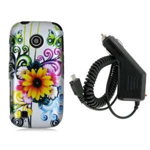  LG COSMOS TOUCH VN270 SUNFLOWER HARD CASE + RAPID CAR 