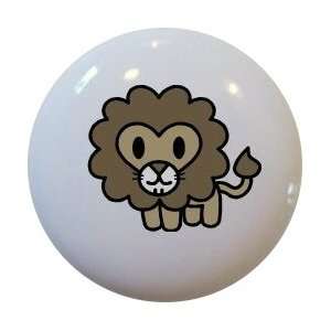  Lion Cub Ceramic Cabinet Drawer Pull Knob 