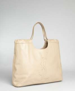 Yves Saint Laurent rope pebbled leather slouchy logo tote