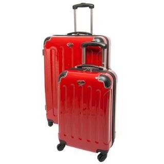   28 Spinner RED Suitcase + FREE Carry on luggage set by Swiss Case