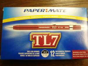 12 NEW Papermate TL7 Mechanical Pencil .7 MM HB #2 Red  