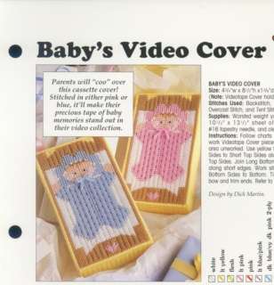 Babys Video Cover Plastic Canvas Pattern  