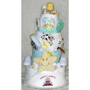  4 Tier Nursery Rhymes Baby Diaper Cake Toys & Games