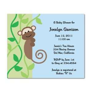  Baby Shower Invitations   Cheeky Monkey Mermaid By Studio 