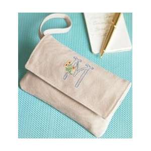 Martha Stewart Accessory Bag W/Strap Stamped Embroidery Kit Monogram