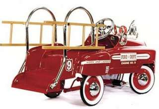 KIDS DELUXE FIRE ENGINE TRUCK PEDAL CAR 1940s RETRO NEW  