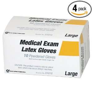  Acme United Powdered Latex Medical Exam Gloves, Package of 