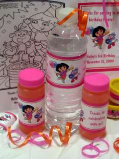 Dora Personalized Water Bottle Wrapper and Large Bubble Wrapper