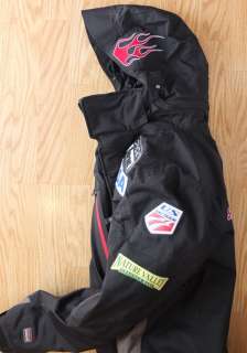 SPYDER US SKI Team Official Team USA Jacket Coat Mens Small w/ Flames 