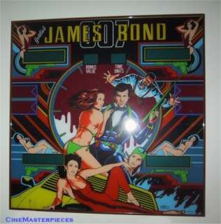JAMES BOND * PINBALL MACHINE GLASS 1980  
