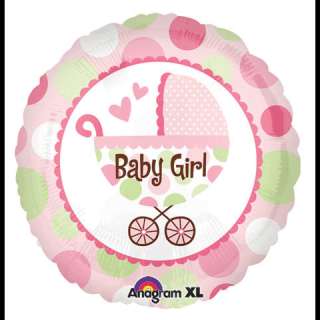 BABY GIRL BUGGY STROLLER mylar Balloon Bouquet kit set Baby Shower 