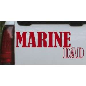 Marine Dad Military Car Window Wall Laptop Decal Sticker    Red 60in X 