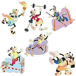 Disney * GOOFY * Olympic Athlete * DS LE100 6 Pin Set  