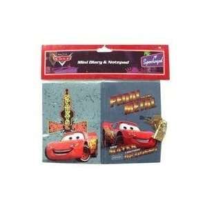  Disney Pixar Cars Mini Diary & Notepad   Lightning Mcqueen 