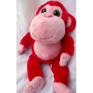 11 Plush Red and Pink Monkey Doll Toy Toys & Games