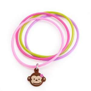   Pink Mod Monkey Bracelets (8 sets of 4) Party Supplies Toys & Games