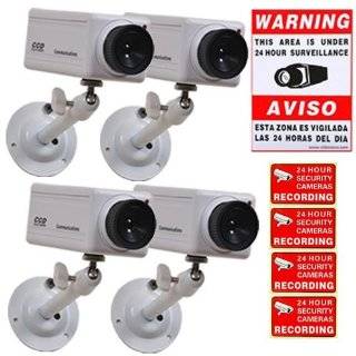   Simulated Security CCTV Box Cameras with Flashing Red LED Light 1QW