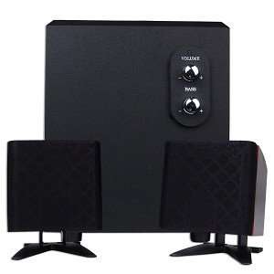   Piece 2.1 Channel Multimedia Speaker System (Black) Electronics