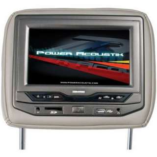 POWER ACOUSTIK HDVD 73GR 7 GRAY Headrest Monitor DVD  