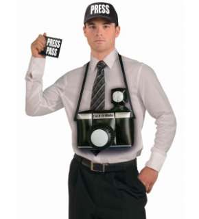   Costume Accessory Kit w/Press Cap, Inflatable Camera & Press Pass
