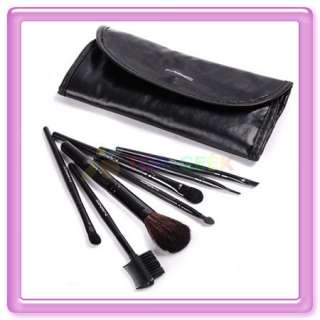 professional brush set in a leather case