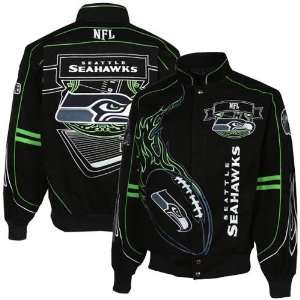  NFL Seattle Seahawks On Fire Jacket XX Large Sports 