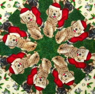 CHRISTMAS PUPPIES Kaleidoscope Quilt 8 Blocks KIT  