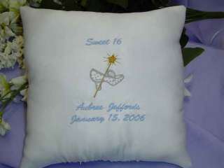 Cinderella Sweet 16 sixteen Quinceanera Satin pillow  