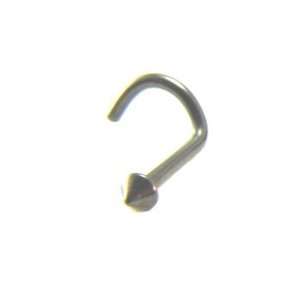  Hematite Nose Screw Ring 1.8mm Spike 20G FREE Nose Ring 