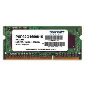   PC3 12800 (1600MHz) SODIMM Notebook Memory PSD32G160081S Electronics