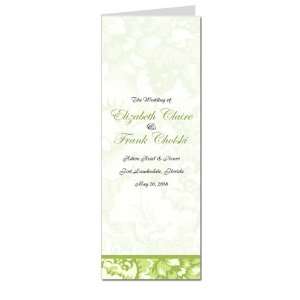    90 Wedding Programs   Lime & Green Floral Jubilee