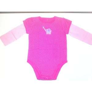 Baby Onesies   Jumping Beans Clothing   Long Sleeve Bodysuit   Pink 