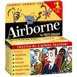  Special pack of 6 AIRBORNE ORIGINAL ORANGE 10 Tablets 
