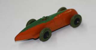 DINKY TOYS 23A MG RACING CAR PRE WAR ORANGE GREEN #4 VERY VERY NICE 