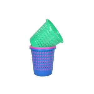  Oval Plastic Trash Can, Assorted Colors 