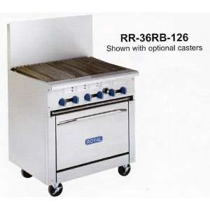 Royal Range RR 24RB 120 24 Gas Radiant Broiler Range   1   20 Oven 
